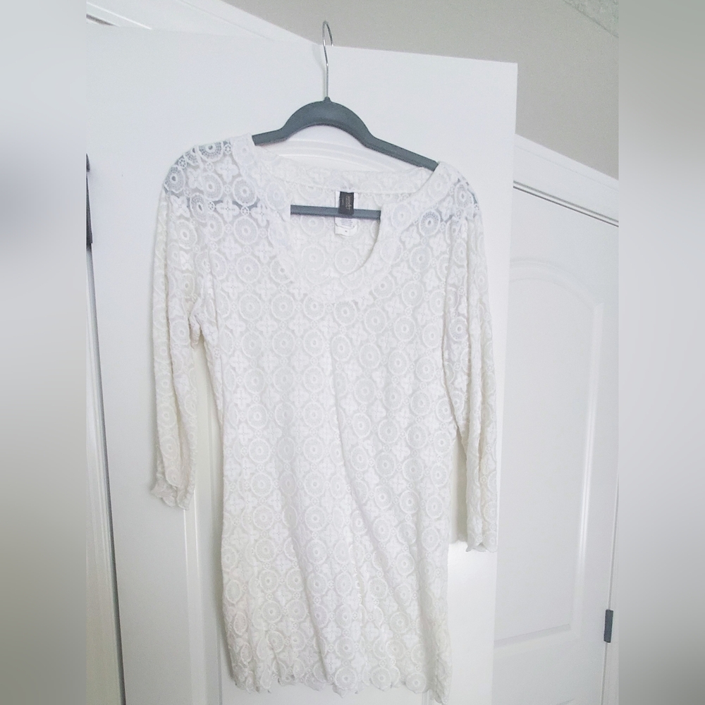 Laundry Ivory Lace Tunic/dress-Beautiful!